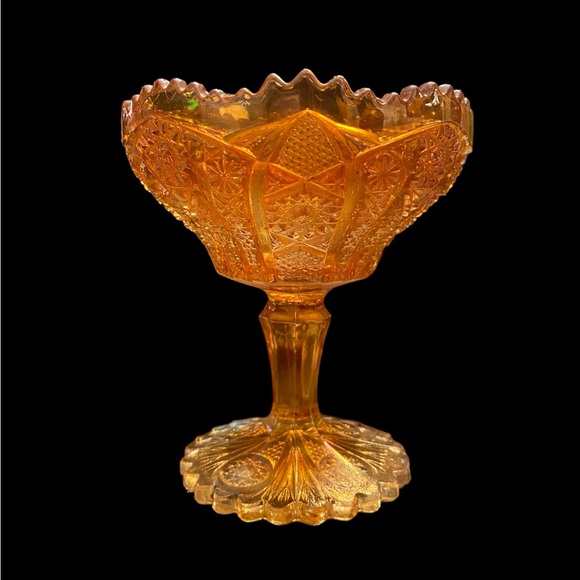 Imperial Glass Other - Absolutely gorgeous Antique marigold carnival glass compote / candy dish. MINT